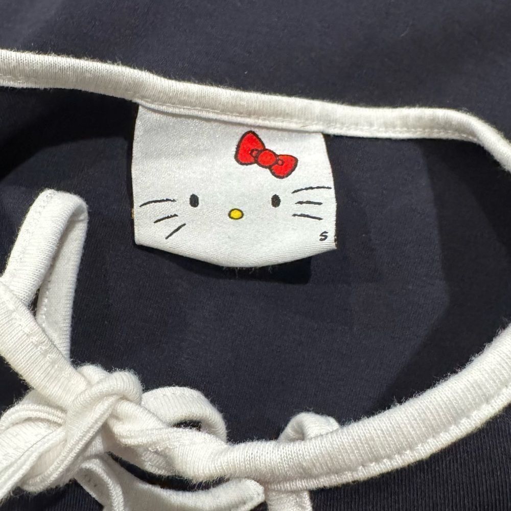 Lazy Oaf Hello Kitty Keyhole Blue Tie Mini Dress Women’s Small - Picture 5 of 6